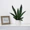 16" Artificial Sansevieria Snake Plant with Decorative Planter